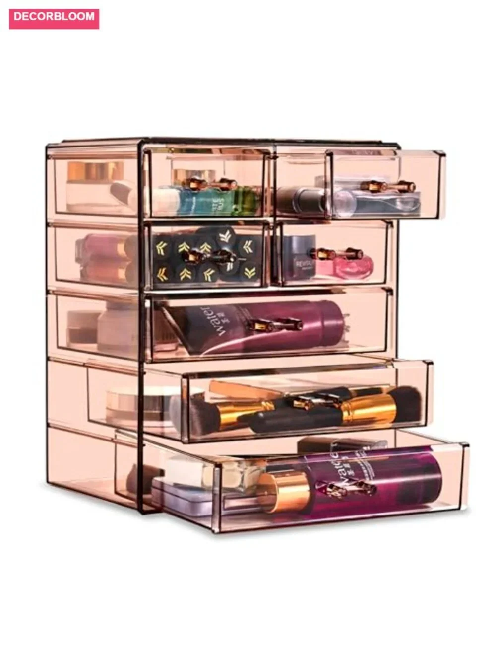 Acrylic 6-Drawer Makeup Organizer Set for Vanity & Countertop